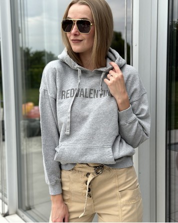 Mikina dámská Red Valentino šedá s nápisem